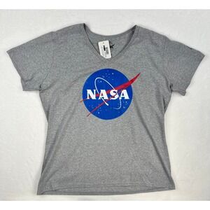 NASA‎ Meatball Logo Gray and Black Mens Space T-Shirts Tee 2XL